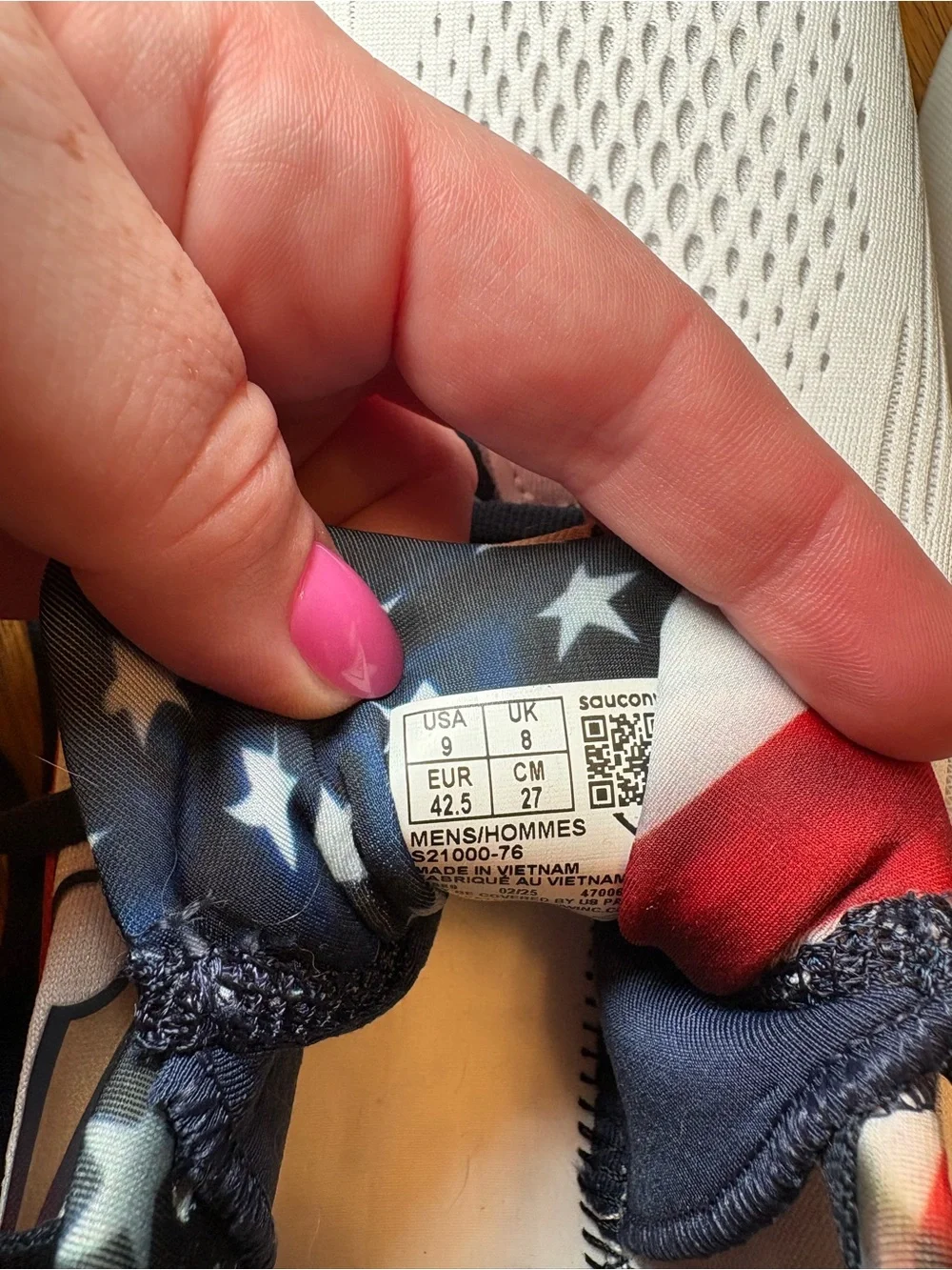 Saucony Ride 18 American Flag 4th of July Running Shoes Men’s 9